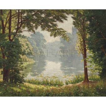 РЕПРОДУКЦИИ НА КАРТИНИ Езеро на горска поляна (1888)